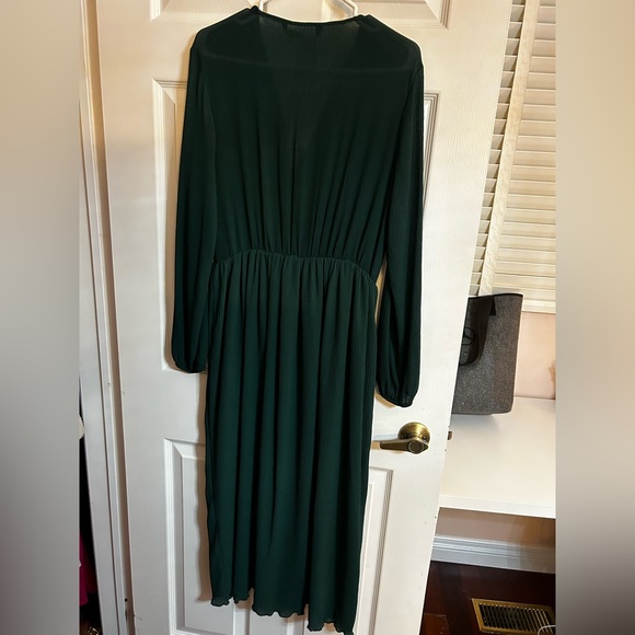 Zara Dark Green Long Sleeve Dress - Picture 5 of 6